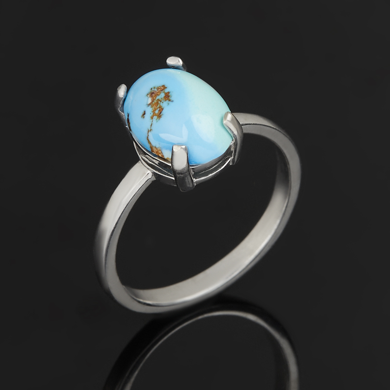 Кольцо бирюза Казахстан (серебро 925 пр.) размер 17