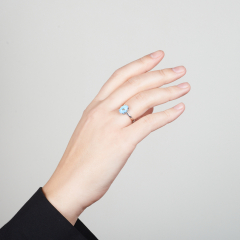 Кольцо бирюза Казахстан (серебро 925 пр.) размер 17