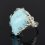 Кольцо кальцит голубой Мадагаскар (нейзильбер) размер 18
