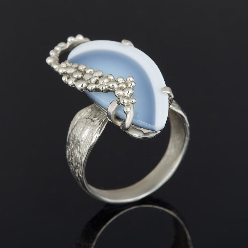 Кольцо кахолонг (дублет) Казахстан (нейзильбер) размер 17,5