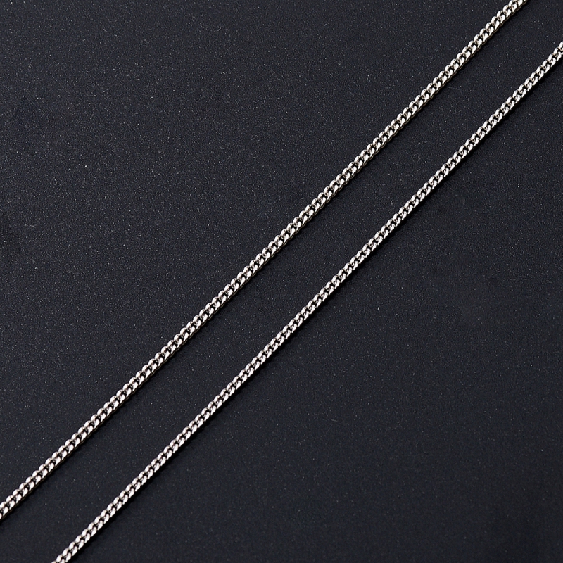 Цепь полновесная панцирь 55 см (серебро 925 пр. родир. бел.) Россия