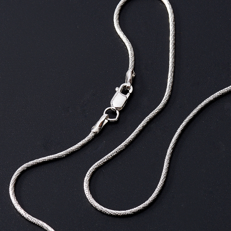 Цепь (серебро 925 пр. родир. бел.) полновесная снейк 40 см Россия