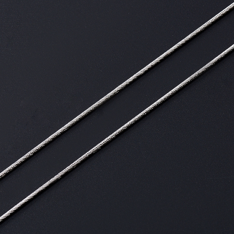 Цепь (серебро 925 пр. родир. бел.) полновесная снейк 40&nbsp;см Россия