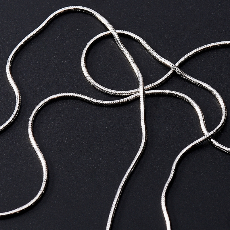 Цепь (серебро 925 пр. родир. бел.) полновесная снейк 45 см Россия