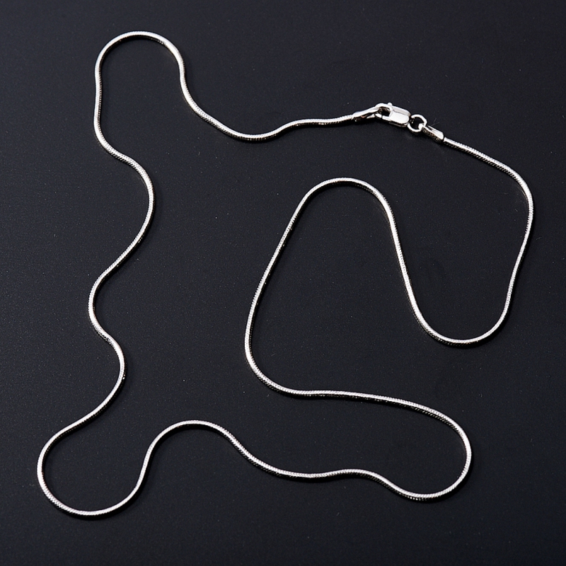 Цепь (серебро 925 пр. родир. бел.) полновесная снейк 55 см Россия