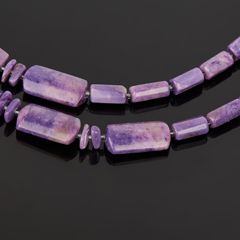 Бусы чароит Россия (биж. сплав) длинные 60 см