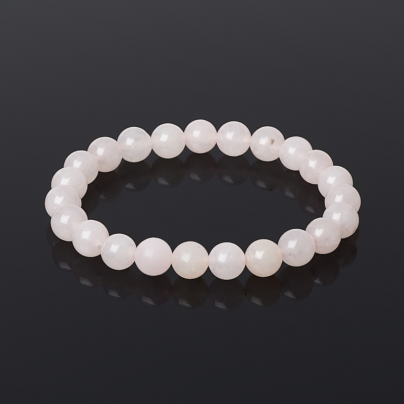 Браслет розовый кварц Бразилия 8&nbsp;мм 17&nbsp;см