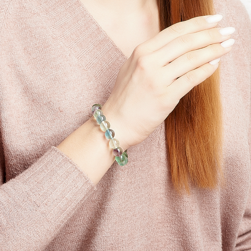 Браслет флюорит 10&nbsp;мм 18&nbsp;см