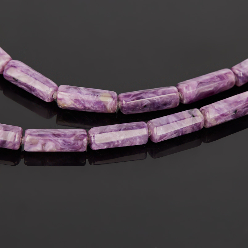 Бусы чароит Россия (биж. сплав) 48 см