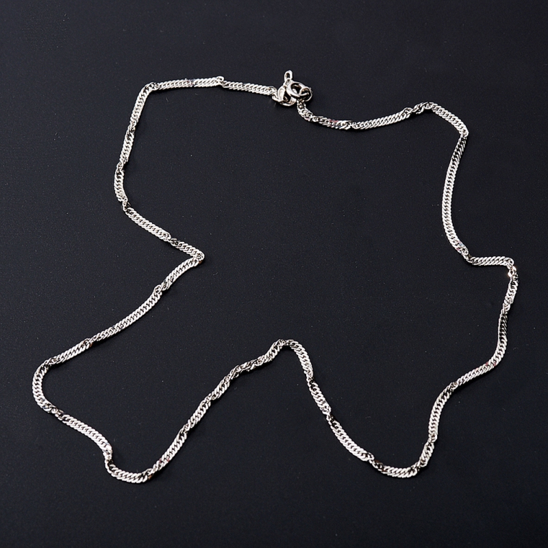 Цепь (серебро 925 пр. родир. бел.) полновесная сингапур 40 см Россия