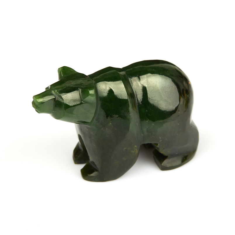 Медведь нефрит зеленый Россия 7,5 см