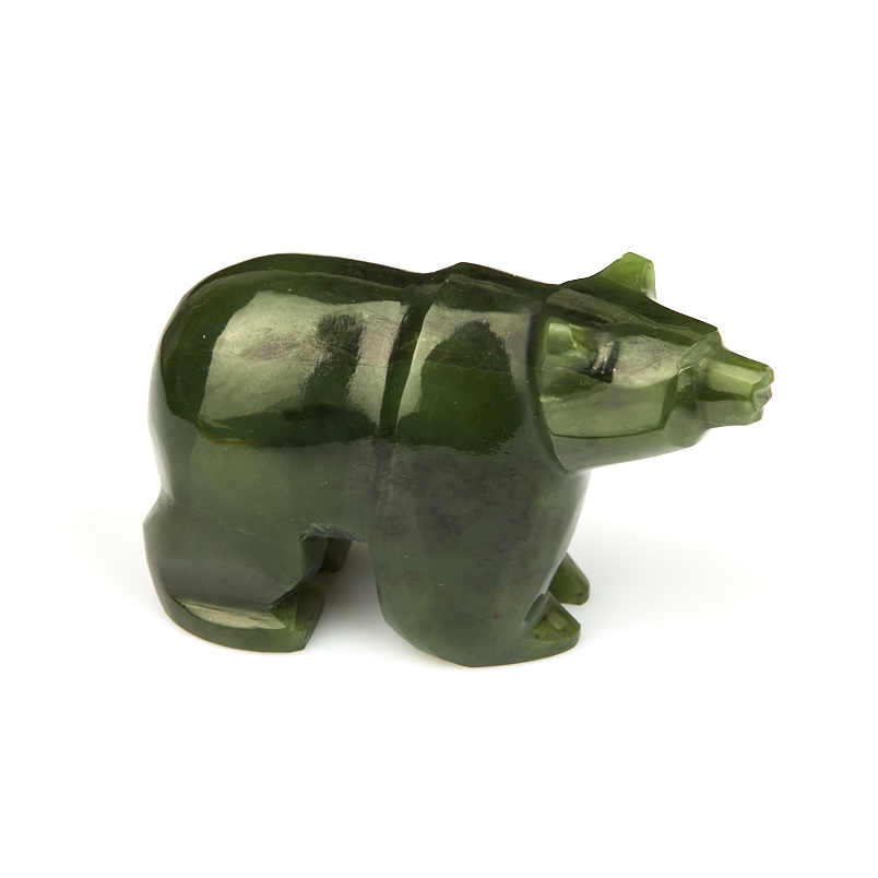 Медведь нефрит зеленый Россия 8 см