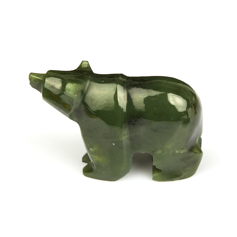 Медведь нефрит зеленый Россия 8 см