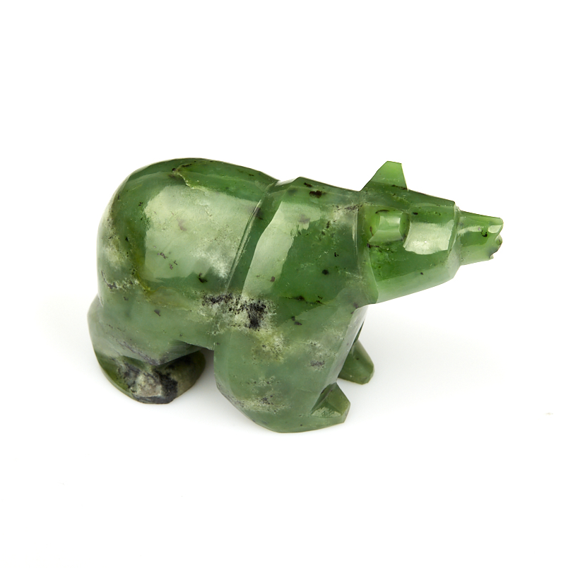 Медведь нефрит зеленый Россия 8 см