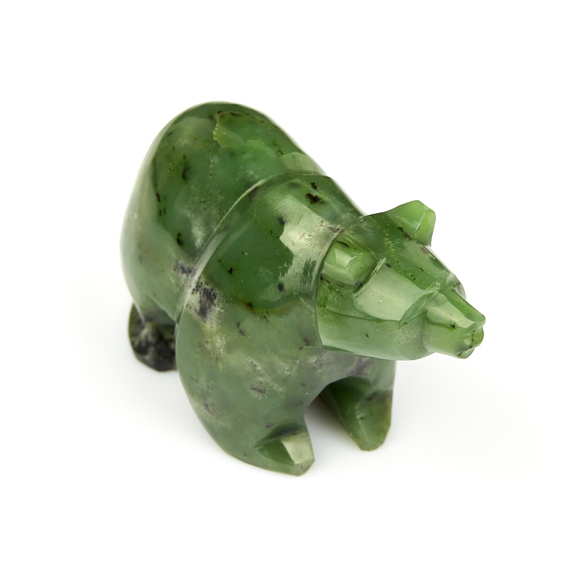 Медведь нефрит зеленый Россия 8 см