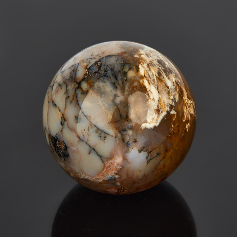 Шар агат пейзажный Казахстан 6 см