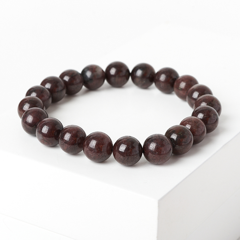 Браслет гранат альмандин Индия 10&nbsp;мм 18&nbsp;см