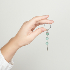 Брелок флюорит (биж. сплав, сталь хир.) 7 см