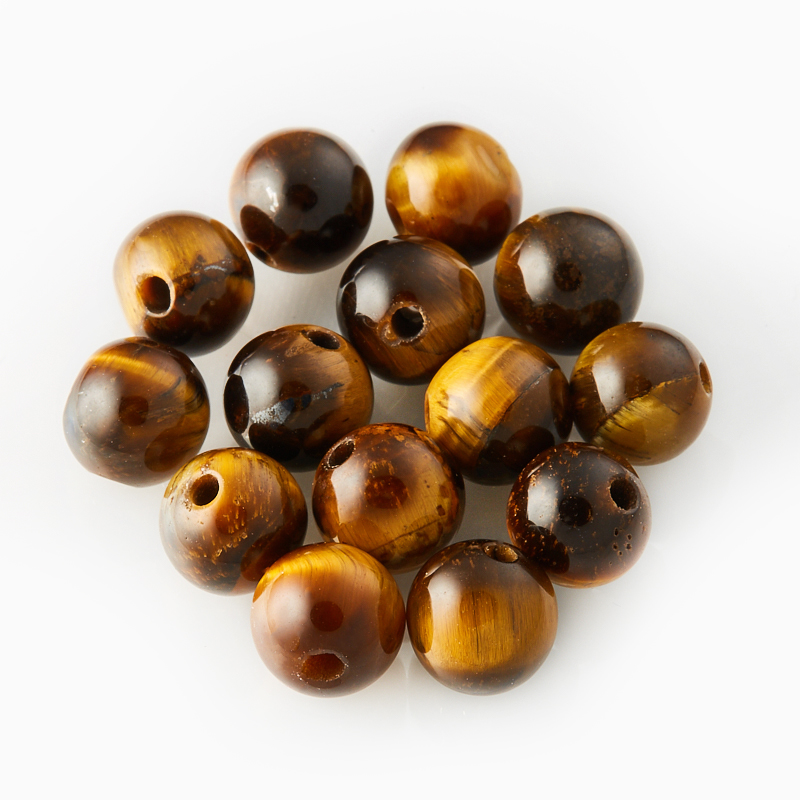 Бусина тигровый глаз ЮАР шарик 6 мм (1 шт)