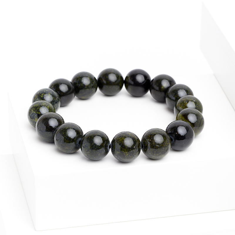 Браслет змеевик Россия 12 мм 20 см