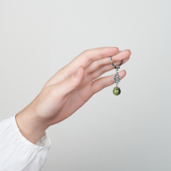 Брелок змеевик Россия (биж. сплав, сталь хир.) 4,5 см