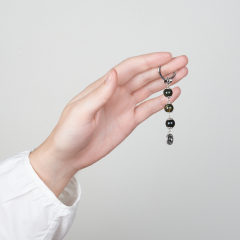 Брелок змеевик Россия (биж. сплав, сталь хир.) 7 см