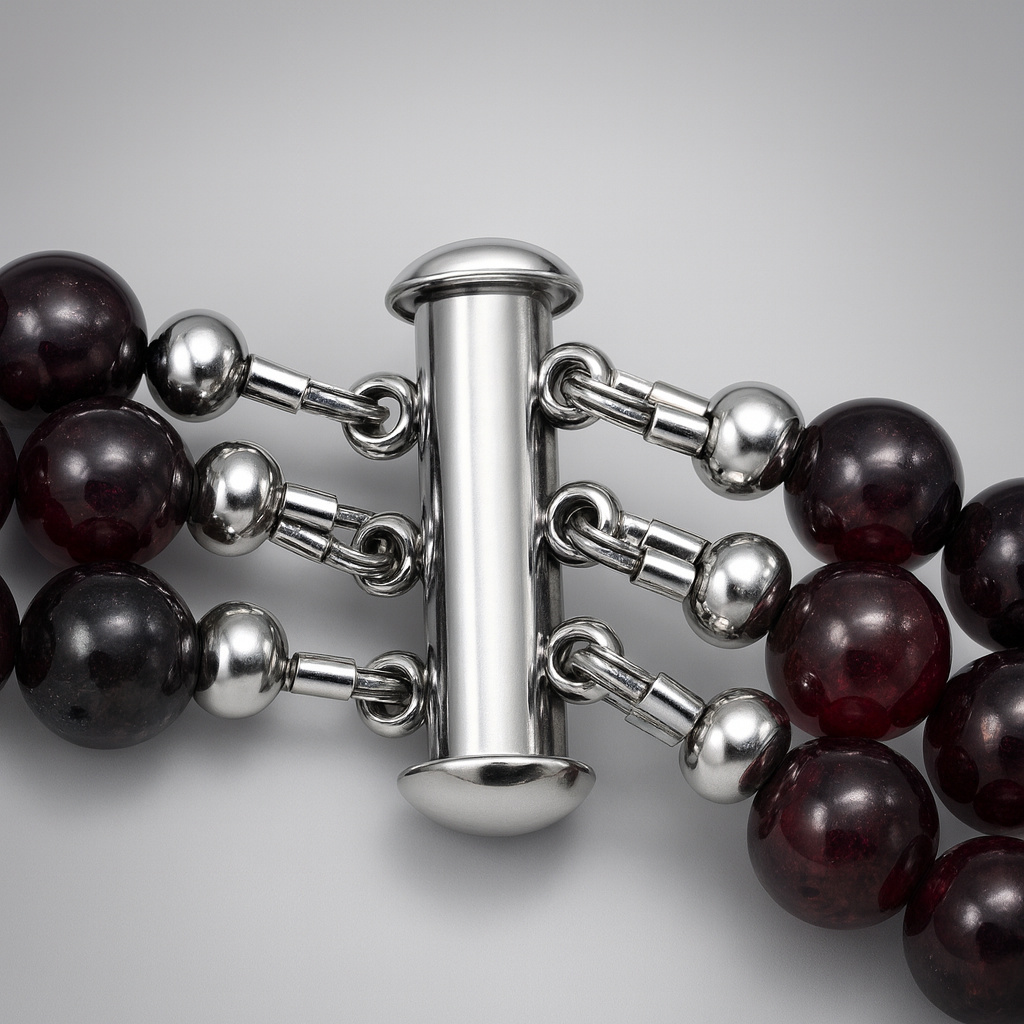 Бусы гранат альмандин Индия (сталь хир.) 6 мм 52 см