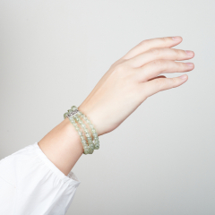 Браслет пренит ЮАР (биж. сплав) 6 мм 17 см