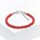 Браслет коралл красный Индонезия (сталь хир.) 4 мм 18 см (+3 см)
