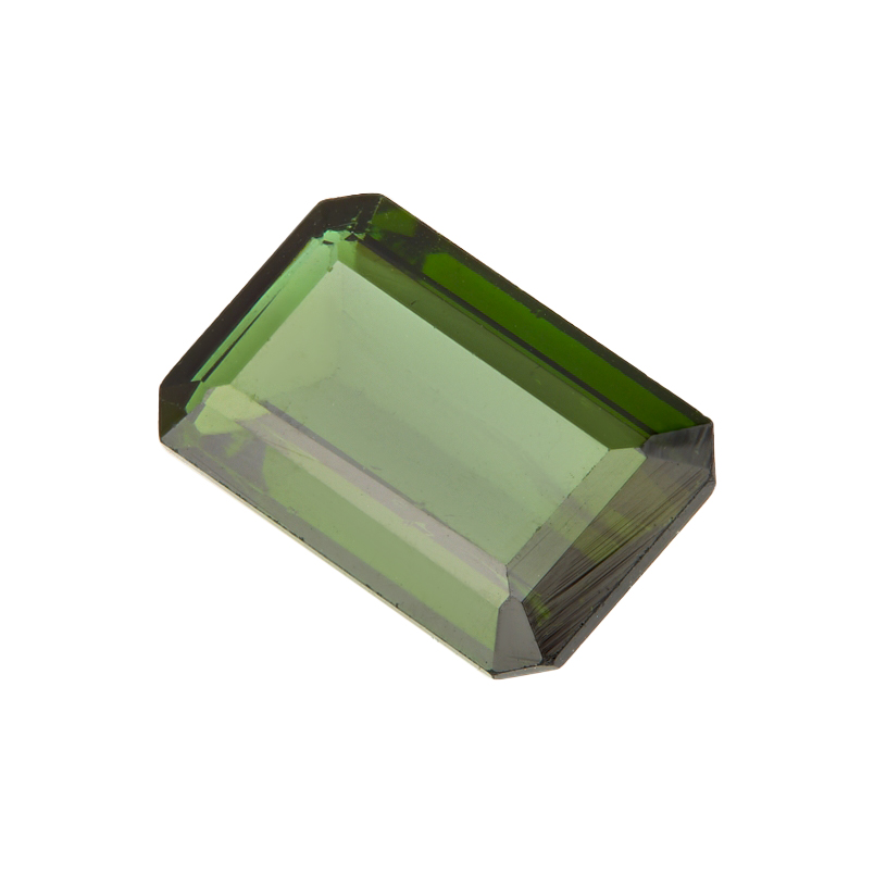 Огранка турмалин зеленый (верделит) Бразилия багет 6*10 мм