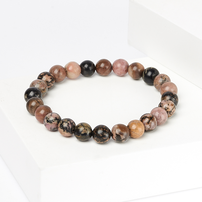 Браслет родонит Россия 8&nbsp;мм 16&nbsp;см