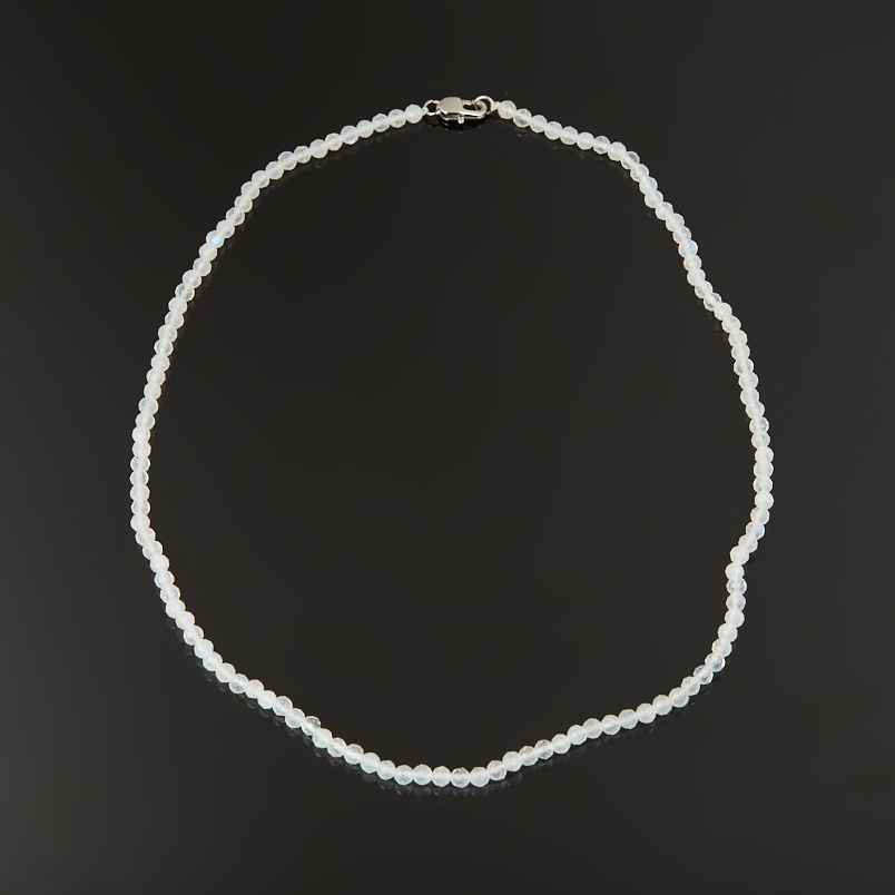 Бусы лунный камень (адуляр) Индия (сталь хир.) огранка 3&nbsp;мм 40&nbsp;см