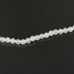 Бусы лунный камень (адуляр) Индия (сталь хир.) огранка 3 мм 40 см