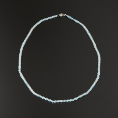 Бусы аквамарин Бразилия (сталь хир.) огранка 3 мм 40 см