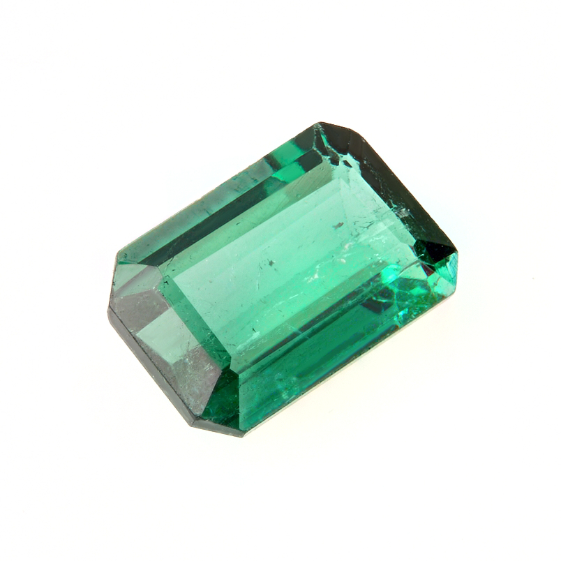 Огранка турмалин зеленый (верделит) Бразилия багет 5*8 мм