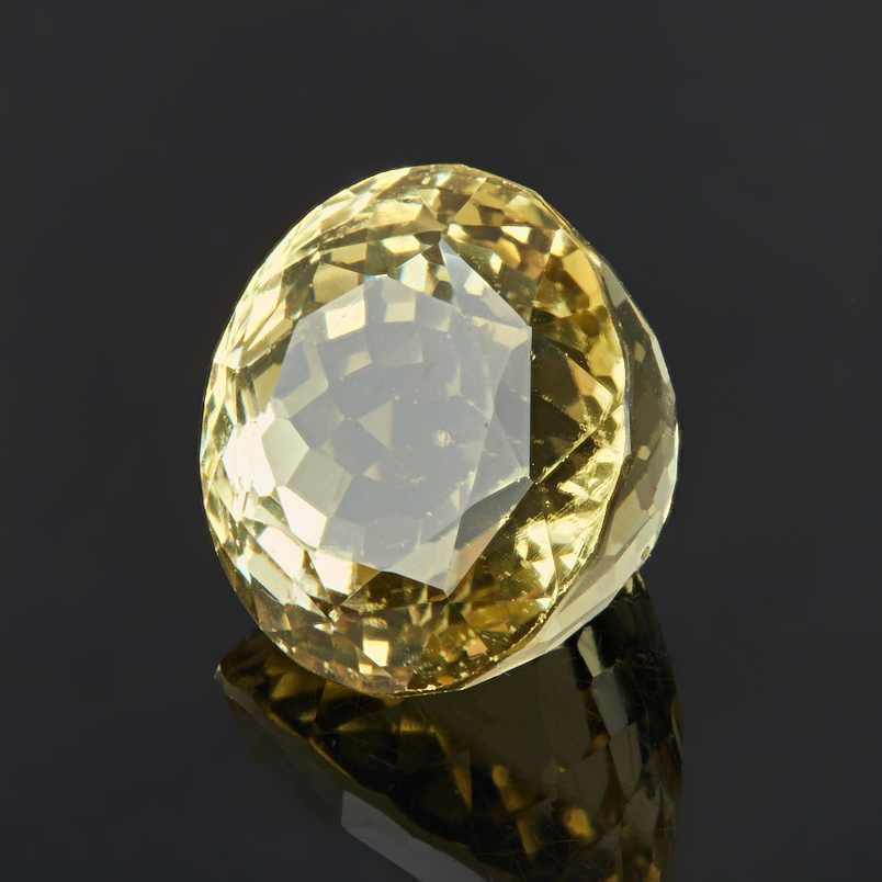 Огранка цитрин Бразилия круглая 13&nbsp;мм