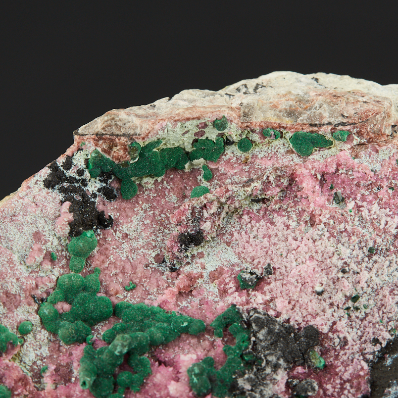 Образец кобальтокальцит с малахитом Конго (12-16&nbsp;см)