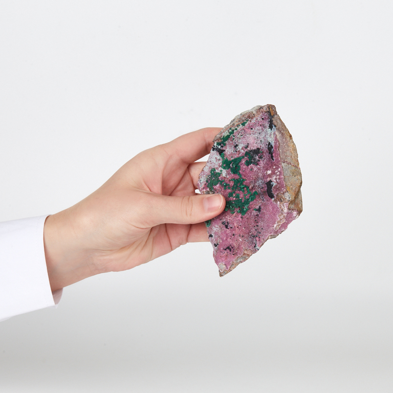 Образец кобальтокальцит с малахитом Конго (12-16&nbsp;см)