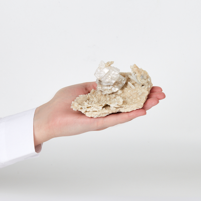 Друза микс кальцит, кварц (12-16&nbsp;см)