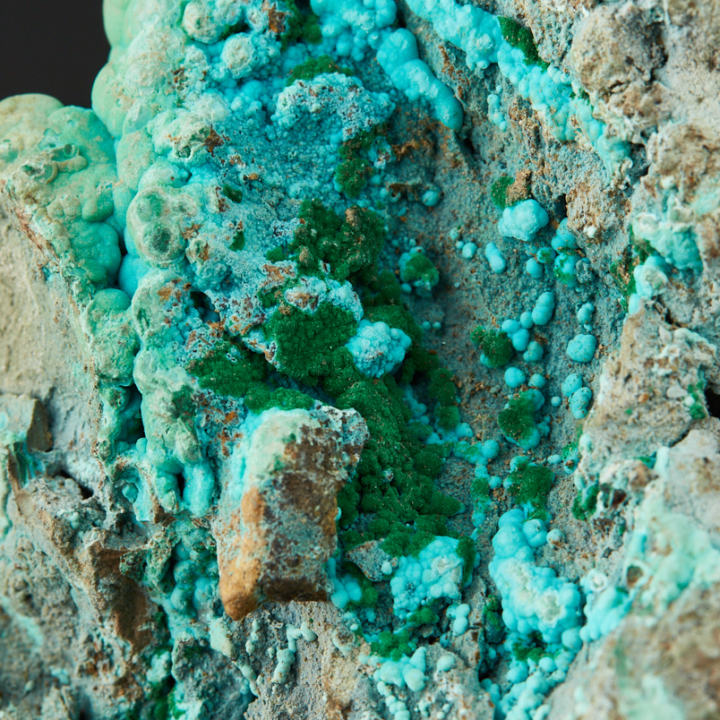 Образец микс малахит, хризоколла (7-12&nbsp;см)