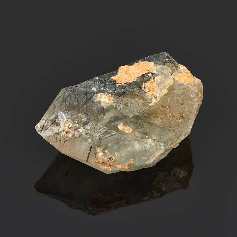 Кристалл кварц с индиголитом Бразилия (4-7&nbsp;см)