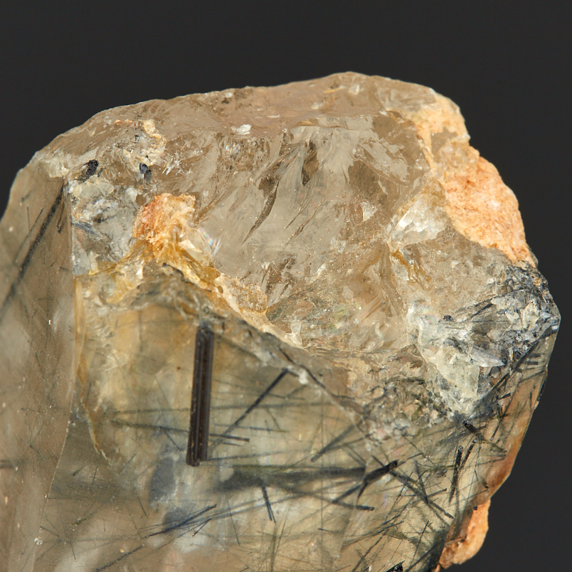 Кристалл кварц с индиголитом Бразилия (4-7&nbsp;см)