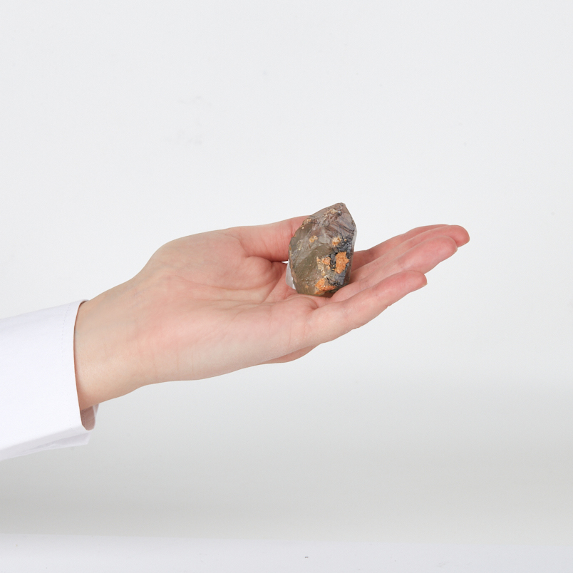 Кристалл кварц с индиголитом Бразилия (4-7&nbsp;см)