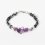 Браслет микс аметист, гематит (сталь хир.) 17 см (+3 см)