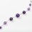 Бусы аметист Бразилия (сталь хир.) (колье) длинные 100 см (+7 см)