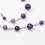 Бусы аметист Бразилия (сталь хир.) (колье) длинные 100 см (+7 см)