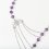 Бусы аметист Бразилия (сталь хир.) (колье) длинные 42 см (+7 см)
