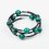Браслет малахит Конго (биж. сплав, сталь хир., силикон) пружина 4 мм 16 см (регулируемый)