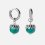 Серьги малахит Конго (сталь хир.)