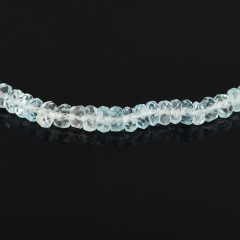 Бусы аквамарин Бразилия (сталь хир.) огранка 42 см (+7 см)